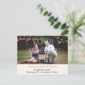 Klassieke rustieke bruiloft aankondigingskaart (Staand voorkant)