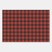 Klassieke rustieke Buffalo gespeeld in rood, groen Inpakpapier Vel (Voorkant 2)