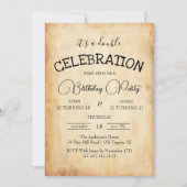 Klassieke Rustieke Dubbele Verjaardagsfeest Kaart (Voorkant)