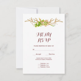 Klassieke Rustieke Geweien & Wilde Bloemen Menu RS