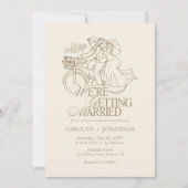 Klassieke  rustieke gouden monogram bruiloft kaart (Voorkant)