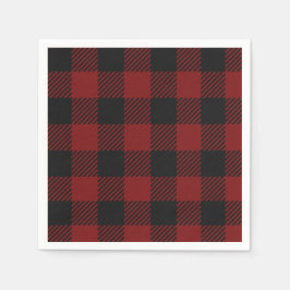 Klassieke rustieke rode buffel geruit | Landencheq Servet