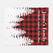 Klassieke rustieke rode zwarte buffel plaid pijnbo fleece deken (Voorkant (Horizontaal))