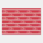 Klassieke Rustieke Rood & Groen Plakken Stripes Ke Inpakpapier Vel (Voorkant 2)