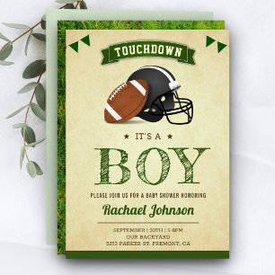 Klassieke Rustieke Sport Jongen American Football Kaart