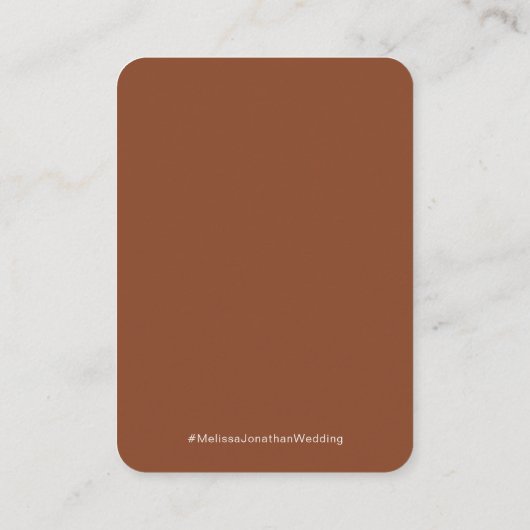 Klassieke Rustieke Terracotta QR Code Bruiloft RSV Informatiekaartje (Achterkant)