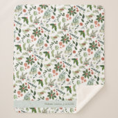 Klassieke Rustieke Winter Baby's Eerste Kerstmis Sherpa Deken (Voorkant)