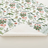 Klassieke Rustieke Winter Baby's Eerste Kerstmis Sherpa Deken (3/4)