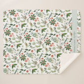 Klassieke Rustieke Winter Baby's Eerste Kerstmis Sherpa Deken (Voorkant (horizontaal))