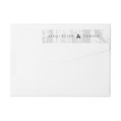 Klassieke rustieke witte winterhuwelijk met houtne (Achterkant)