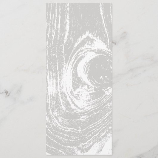 Klassieke rustieke Woodgrain Chique Witte Winter B Menu (Achterkant)