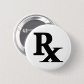 Klassieke Rx Pharmaceuticals Pictogram print apoth Ronde Button 5,7 Cm (Voorkant /achterkant)