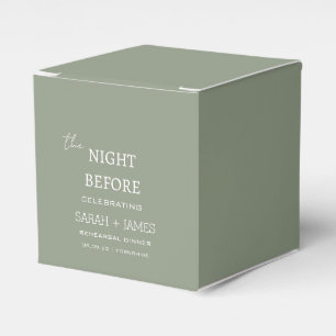 Klassieke Sage de Nacht Voor Repetitie Diner Bedankdoosjes