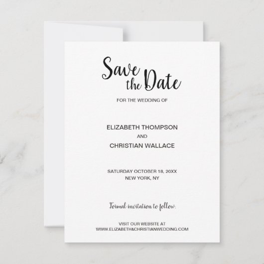 Klassieke Sage Green Photo Collage Save the date Aankondiging (Achterkant)