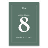 Klassieke Sage Green Wedding Kaart (Achterkant)