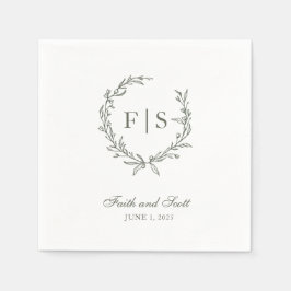 Klassieke Sage Green Wreatable Napkins Servet