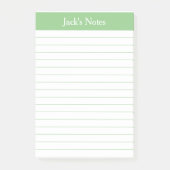 Klassieke Sage Groen Gepersonaliseerd Gepersonalis Post-it® Notes (Voorkant)