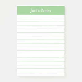 Klassieke Sage Groen Gepersonaliseerd Gepersonalis Post-it® Notes