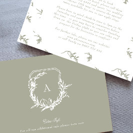 klassieke Sage Groen Wit  kuif details Informatiekaartje