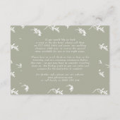 klassieke Sage Groen Wit  kuif details Informatiekaartje (Achterkant)