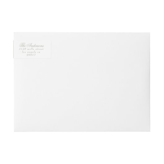 Klassieke Sage Groene Botanische Crest Bruiloft Re (Voorkant)