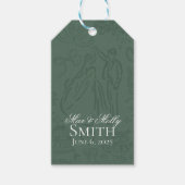 Klassieke Sage Groene Hand Getrokken Wedding Sketc Cadeaulabel (Voorkant)