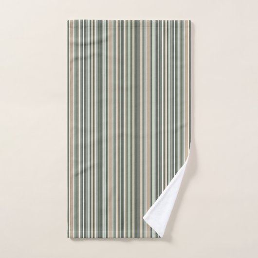 Klassieke Sage Stripes Bad Handdoek (Handdoek)