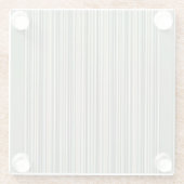 Klassieke Sage Stripes Glazen Onderzetter (Achterkant)