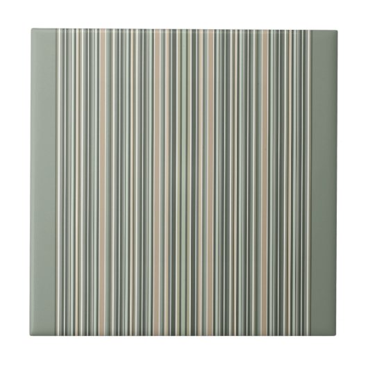 Klassieke Sage Stripes Tegeltje (Voorkant)
