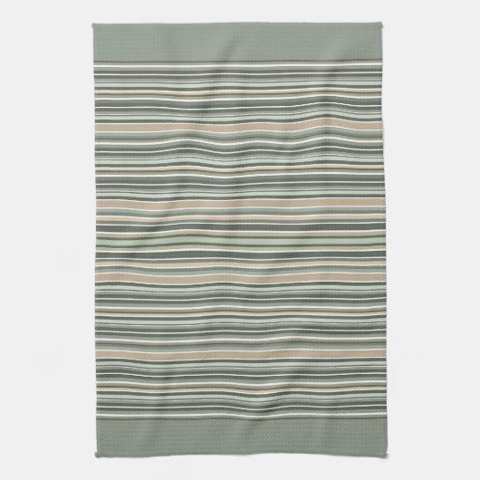 Klassieke Sage Stripes Theedoek (Verticaal)