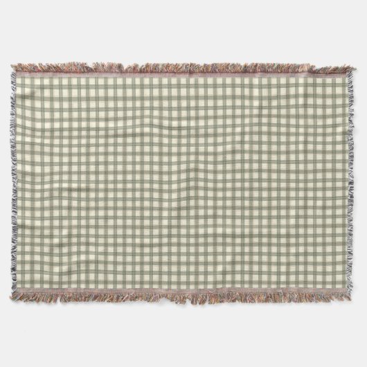 Klassieke Sage Tartan Ralph Lauren Geïnspireerd Deken (Voorkant)