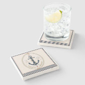 Klassieke Sailorcore zeevaart coaster Stenen Onderzetter (Zijkant)