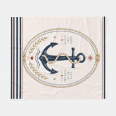 Klassieke Sailorcore Zeevaart Worpdeken Fleece Deken (Voorkant (Horizontaal))