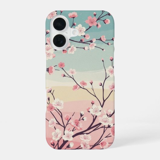 Klassieke Sakura Bloesem iPhone 16 Hoesje (Achterkant)