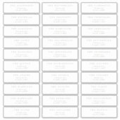 Klassieke salie groen individueel trouwadres sticker (Voorkant)