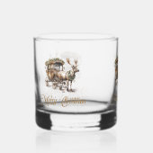 Klassieke salie heilig groen goud Rendier Kerstmis Whisky Glas (Voorkant)
