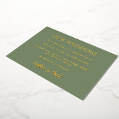 Klassieke saliegroene trouwfolie-uitnodiging folie uitnodiging (Gedraaid)