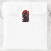 Klassieke Samurai Ronde Stickers (Tas)
