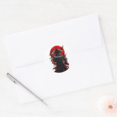 Klassieke Samurai Ronde Stickers (Envelop)