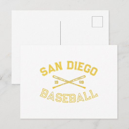 Klassieke San Diego California Baseball Retro Vi Briefkaart (Voorkant / Achterkant)
