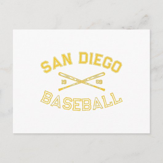 Klassieke San Diego California Baseball Retro Vi Briefkaart (Voorkant)