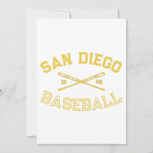 Klassieke San Diego California Baseball Retro Vi Kaart (Voorkant)