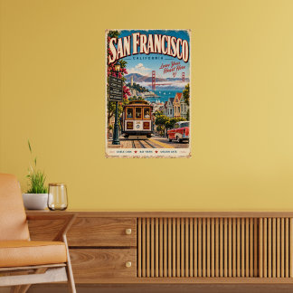 Klassieke San Francisco Californië Reis Muur Kunst Poster