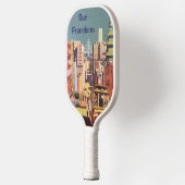 Klassieke San Francisco Kabeltram Reisposter Kunst Pickleball Paddle (Links)