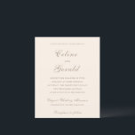 Klassieke Sandy Neutral Budget Huwelijksuitnodigin<br><div class="desc">Klassieke huwelijksuitnodigingen met een eenvoudig en tijdloos ontwerp met elegant script en traditionele seriële lettertypen.</div>
