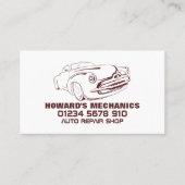 Klassieke Sangria, Auto Mechanic & Reparaties Visitekaartje (Voorkant)