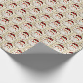 Klassieke Santa Claus Face Cadeaupapier (Hoek)