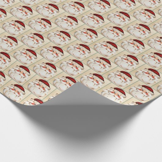 Klassieke Santa Claus Face Cadeaupapier (Hoek)