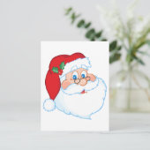 Klassieke Santa Claus Head Feestdagenkaart (Staand voorkant)