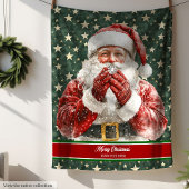 Klassieke Santa Claus Waterverf vakantiedeken Fleece Deken
